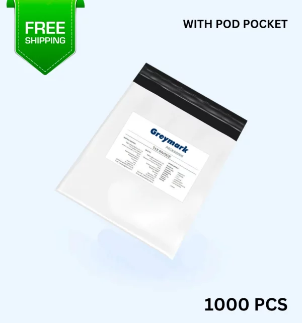 Greymark Plain Courier Bags With Pod Pocket (Pack of 1000)